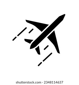 Vector illustration of an aircraft. Icon of sending goods or services by air by airplane. Isolated against a blank background.