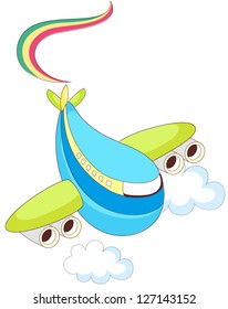 A vector illustration of an airplane