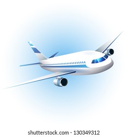 Vector illustration of the airplane