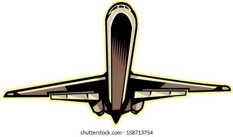 Ilustración vectorial de un avión