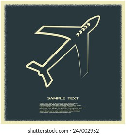 Vector illustration of an airplane 
