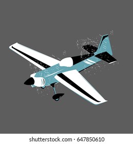 Vector illustration with airplane.