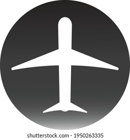 Vector illustration airplane icon logo. 