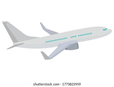 Vector Illustration of AirPlane isolated on white background. Clipart Airplane