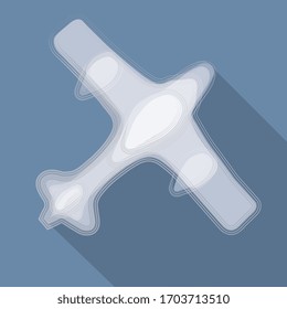 Vektorillustration, ein Flugzeug auf blauem Hintergrund 