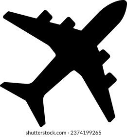 vector illustration of an airplane on a transparent background