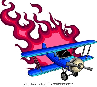 Vektorgrafik des Flugzeugs auf weißem Hintergrund