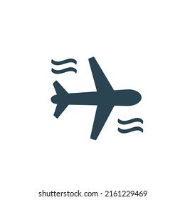 Vector illustration, airplane, travel and camping icon. Flat design.