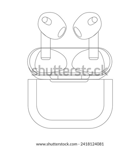 vector illustration of AirPods. eps 10