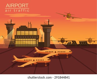 Vector illustration of airport