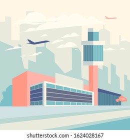 Vector illustration of an airport abstraction. EPS 10