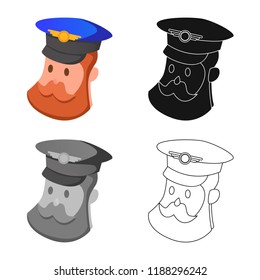 Vector illustration of airport and airplane logo. Set of airport and plane stock symbol for web.