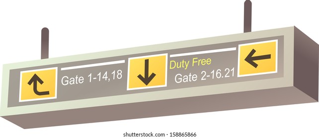 Vector illustration of an airport sign