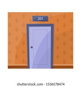 Vector illustration of aisle and door icon. Graphic of aisle and apartment stock vector illustration.