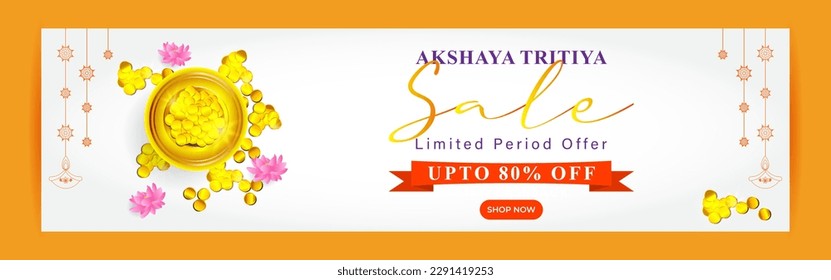 Vector illustration of Akshaya Tritiya Sale social media story post feed mockup template design