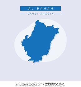 Vector illustration vector of Al Bahah map Saudi arabia