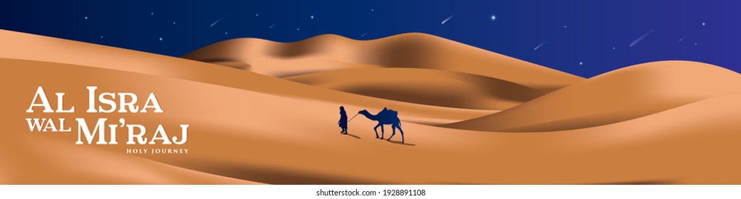 Vector Illustration of Al Is`ra wal Mi`raj