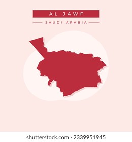 Vector illustration vector of Al Jawf map Saudi arabia