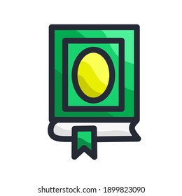 vector illustration of al Quran, illustrations for the religion of Islam, Muslims, Ramadan, Eid.  minimalist flat design
