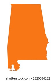 vector illustration of Alabama map