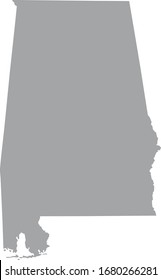 vector illustration of Alabama map