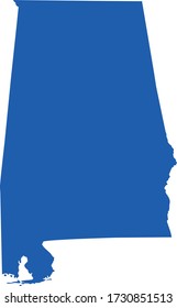vector illustration of Alabama map