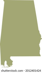 vector illustration of Alabama map