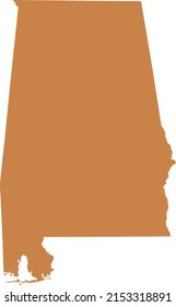 Vector illustration of Alabama map