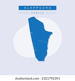 Vector illustration vector of Alappuzha city map india city