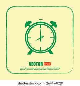 Vector illustration of an alarm clock 
