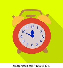 Vector illustration of alarm clock. Collection of dreams and bedroom vector icon for stock.