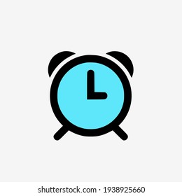 Icono del reloj de alarma en la ilustración del vector