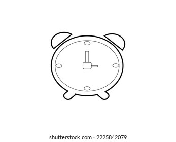 vector illustration of an alarm clock icon or symbol.
