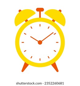 ilustración vectorial de un reloj despertador aislado en blanco para banners, tarjetas, volantes, fondos de pantalla de medios sociales, etc.