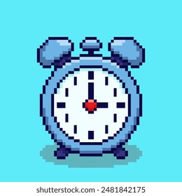 Ilustración vectorial de despertador con Pixel Art Design, perfecto para los activos del juego diseños temáticos