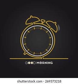 Vector illustration of alarm clock for your design