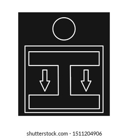 Vector illustration of alarm and emergency symbol. Graphic of alarm and box stock vector illustration.