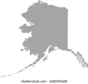 vector illustration of Alaska map