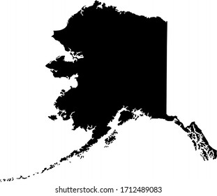 vector illustration of Alaska map