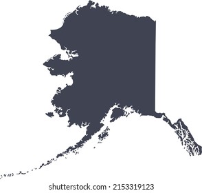 Vector illustration of Alaska map