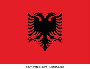 vector illustration of Albania flag
