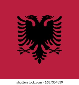 vector illustration of Albania flag