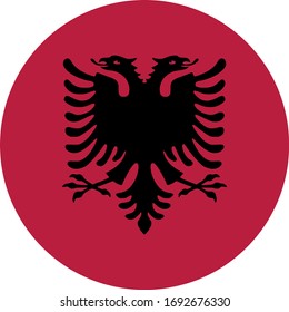 vector illustration of Albania flag