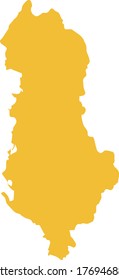 ilustración vectorial del mapa de Albania