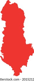 ilustración vectorial del mapa de Albania
