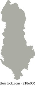 Vektorgrafik Albaniens Karte