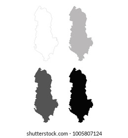 vector illustration of Albania maps