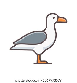 Vector illustration of albatross isolated on a white background.
