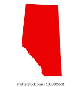 Vector Illustration Of Alberta Map