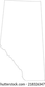 Vector Illustration of Alberta map